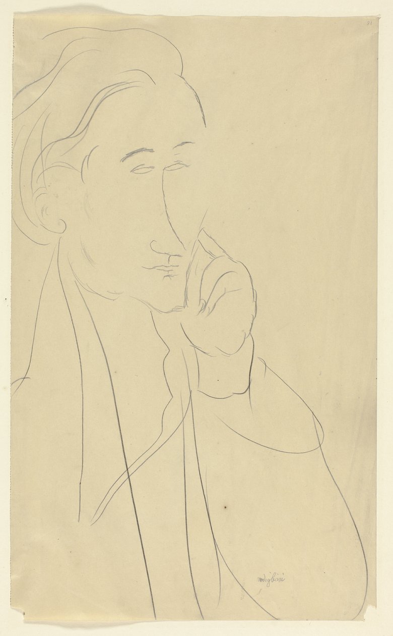 Büste von Zborowski von Amedeo Modigliani