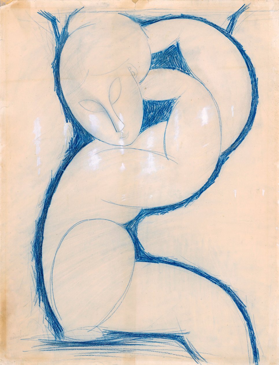 Karyatide, 1913-1915 von Amedeo Modigliani