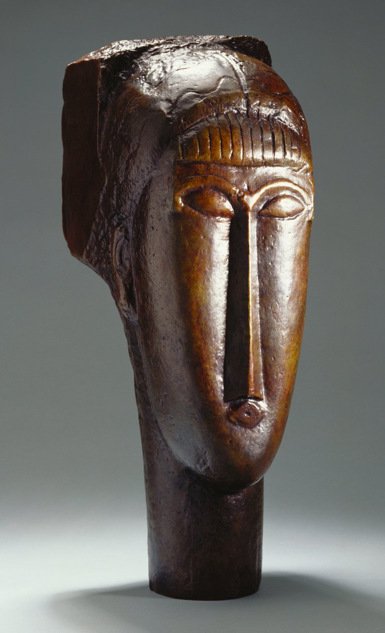 Kopf einer Frau mit Pony von Amedeo Modigliani