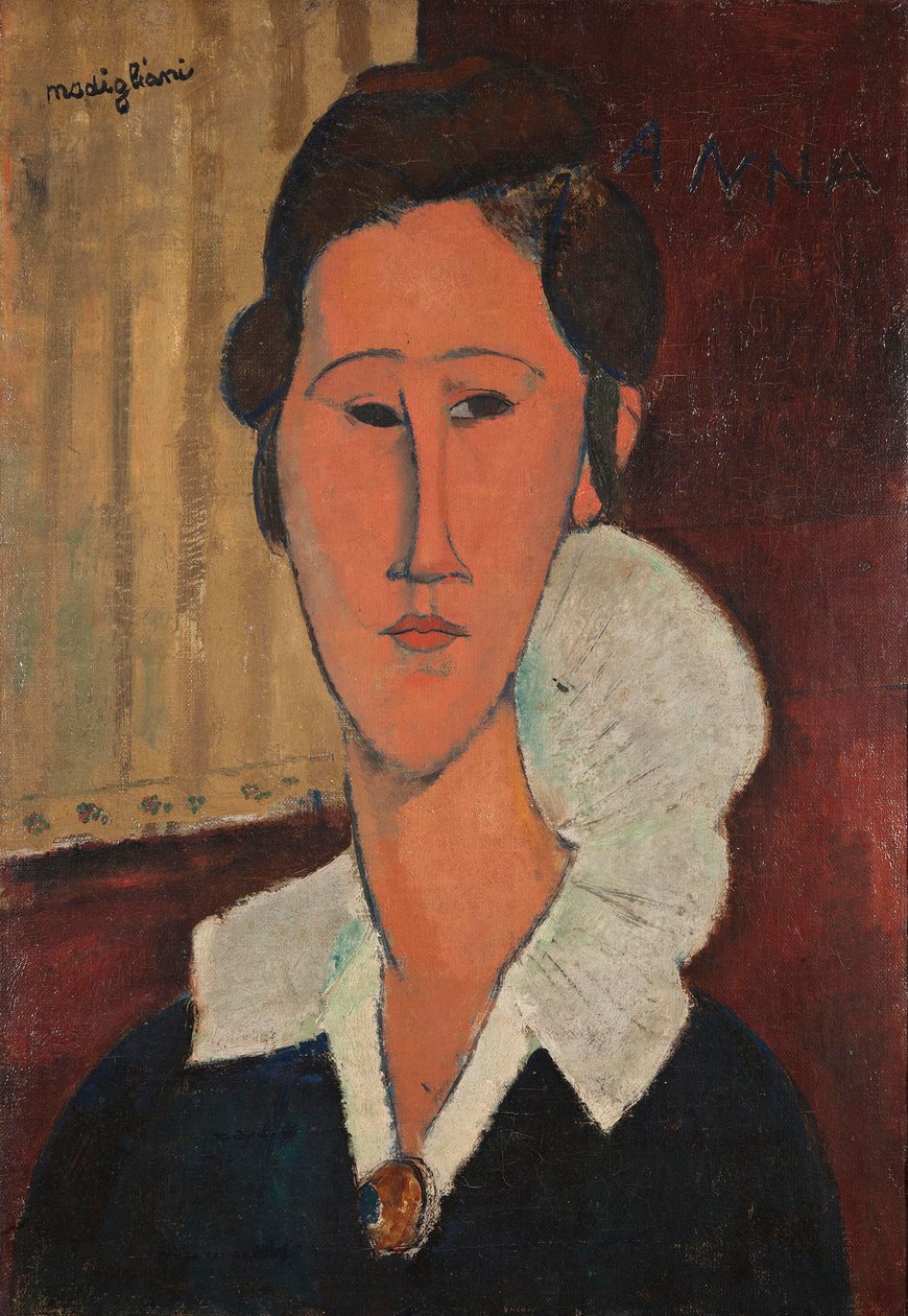 Porträt von Anna Zborowska, 1917 von Amedeo Modigliani