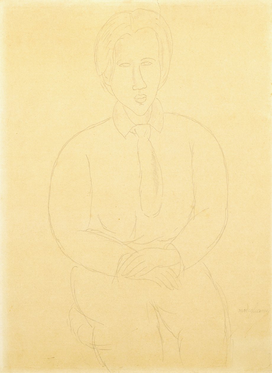 Porträt von Soutine sitzend, 1917 von Amedeo Modigliani