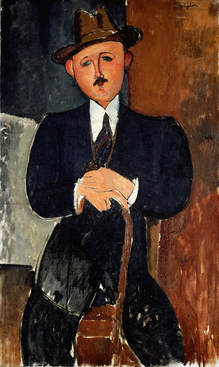 Sitzender Mann von Amedeo Modigliani