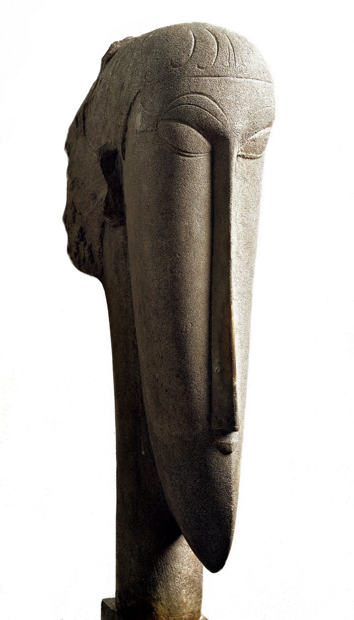 Testa. Kopf. Skulptur von Amedeo Modigliani von Amedeo Modigliani