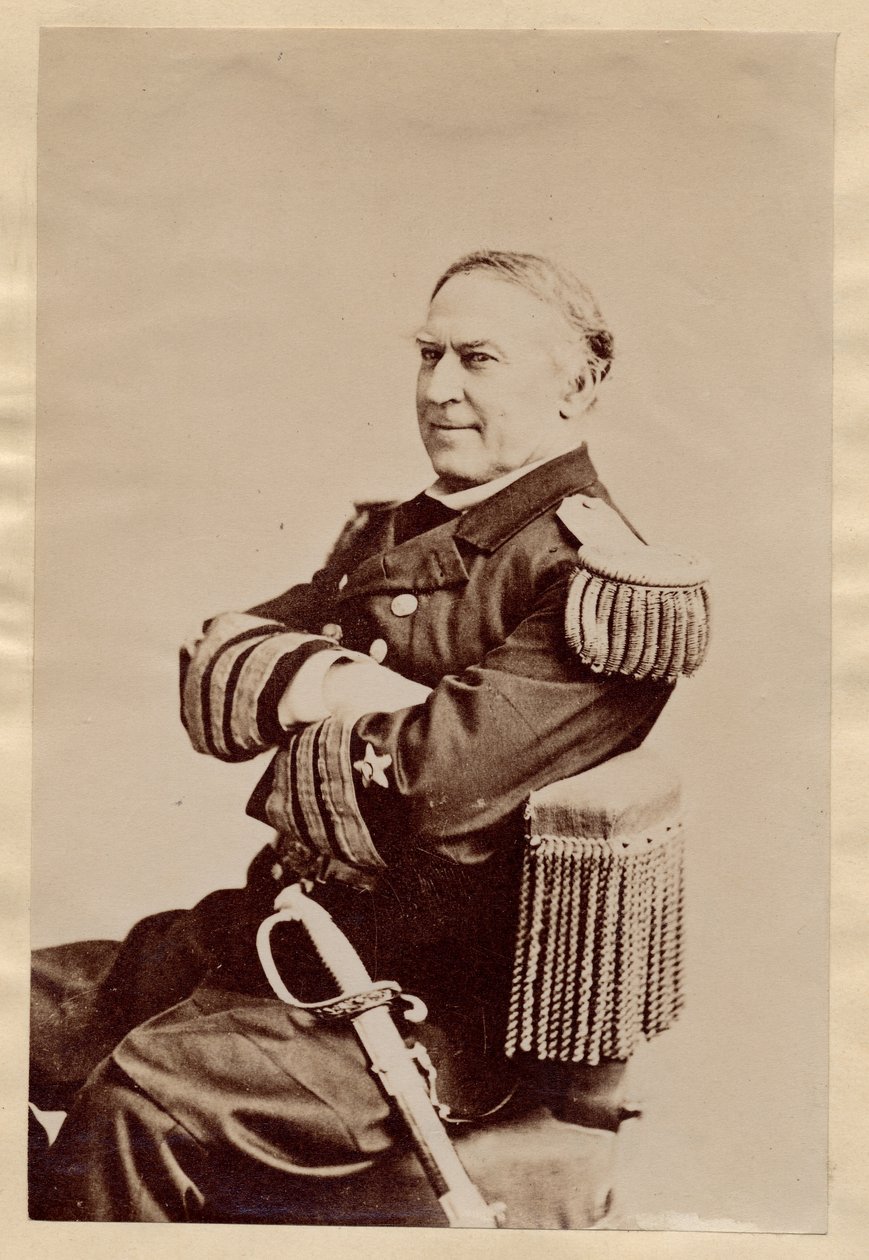 David Glasgow Farragut (1801-70), US-Marineoffizier, Flaggoffizier während des Bürgerkriegs, später Admiral von American Photographer