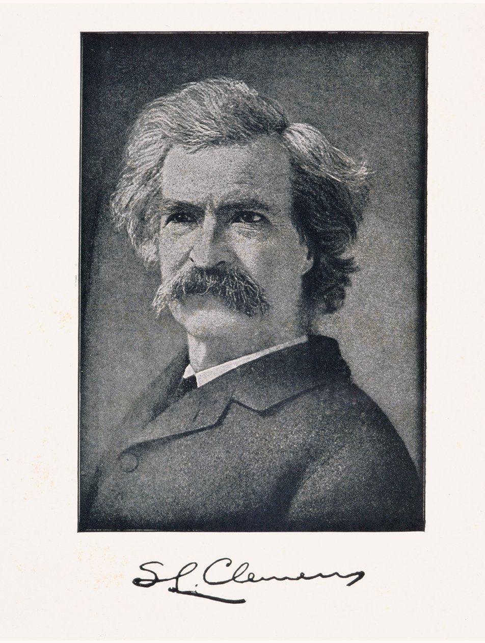 Mark Twain (Pseudonym von Samuel Langhorne Clemens) von American School