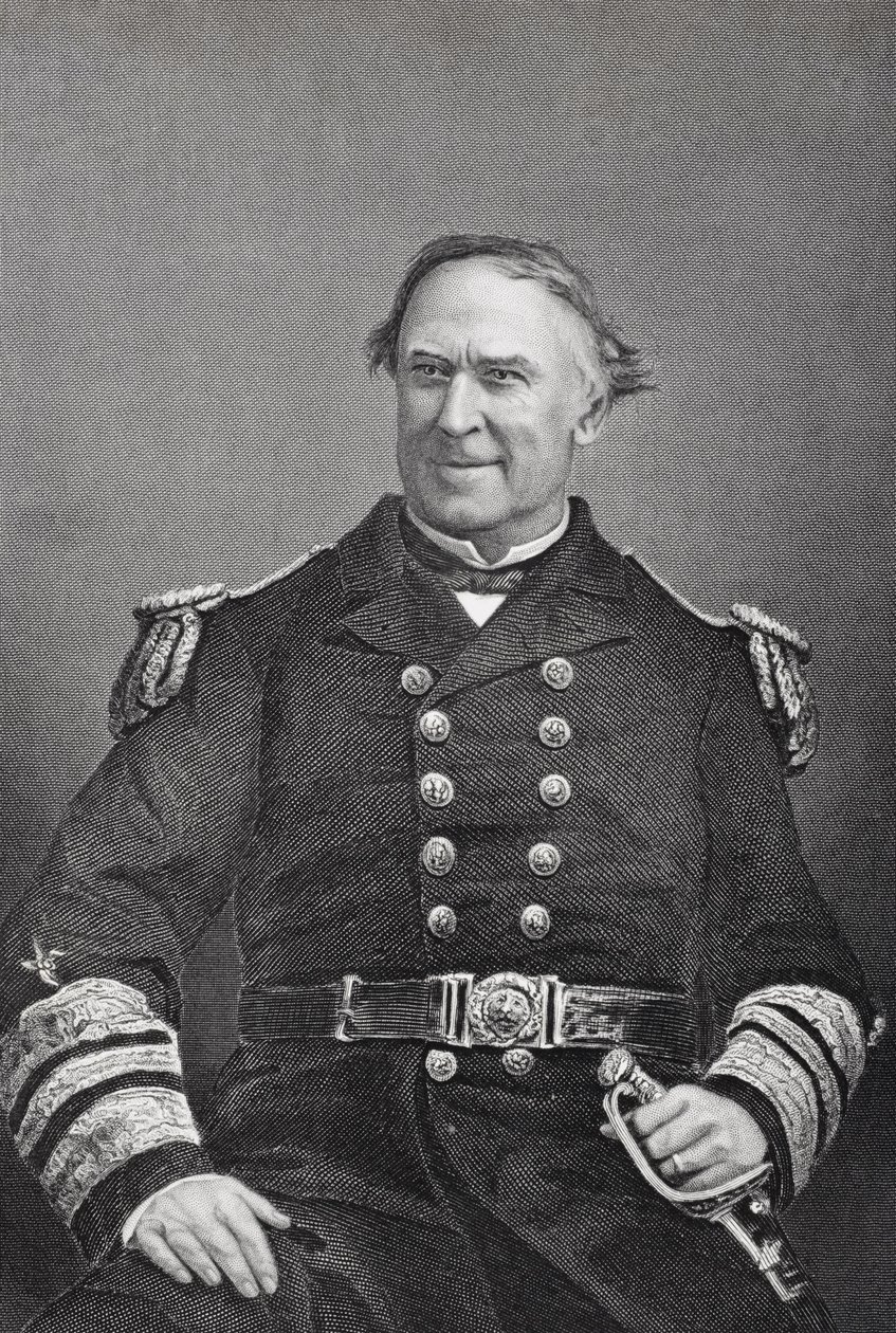 Porträt von Admiral David Glascoe Farragut (1801-70) von American School