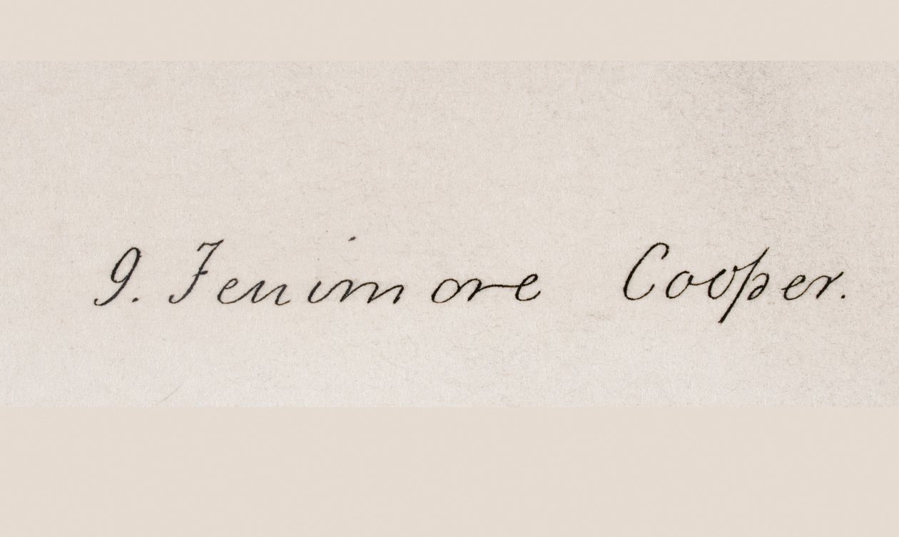 Unterschrift von James Fenimore Cooper von American School