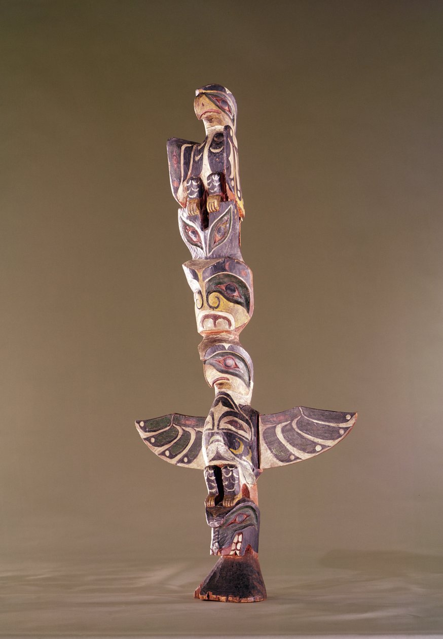 Tinglit Vogel-Clan Totempfahl von American School
