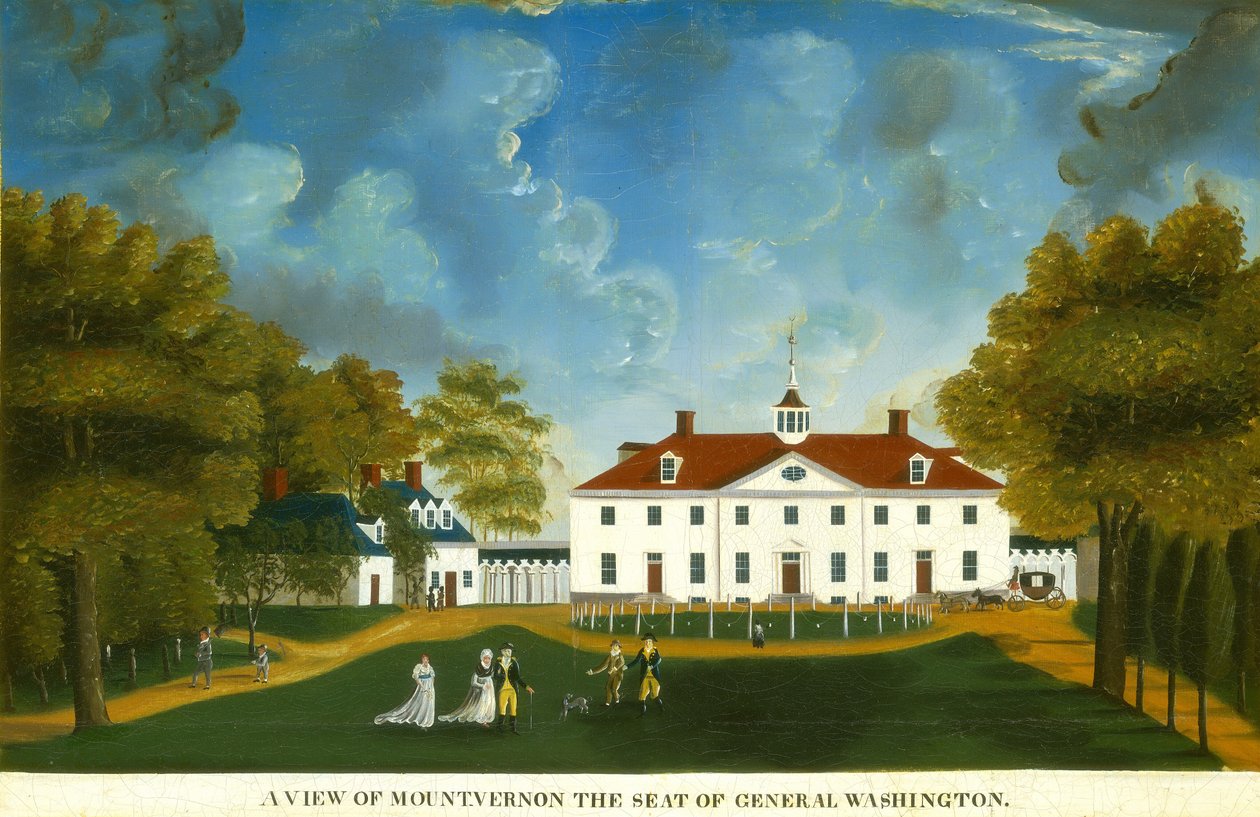 Ein Blick auf Mount Vernon von American 18th Century