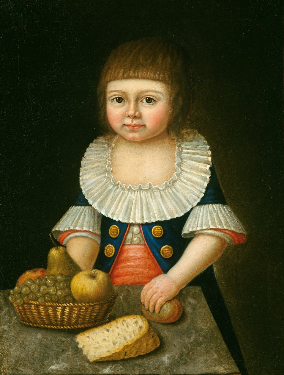 Junge mit einem Korb Obst von American 18th Century