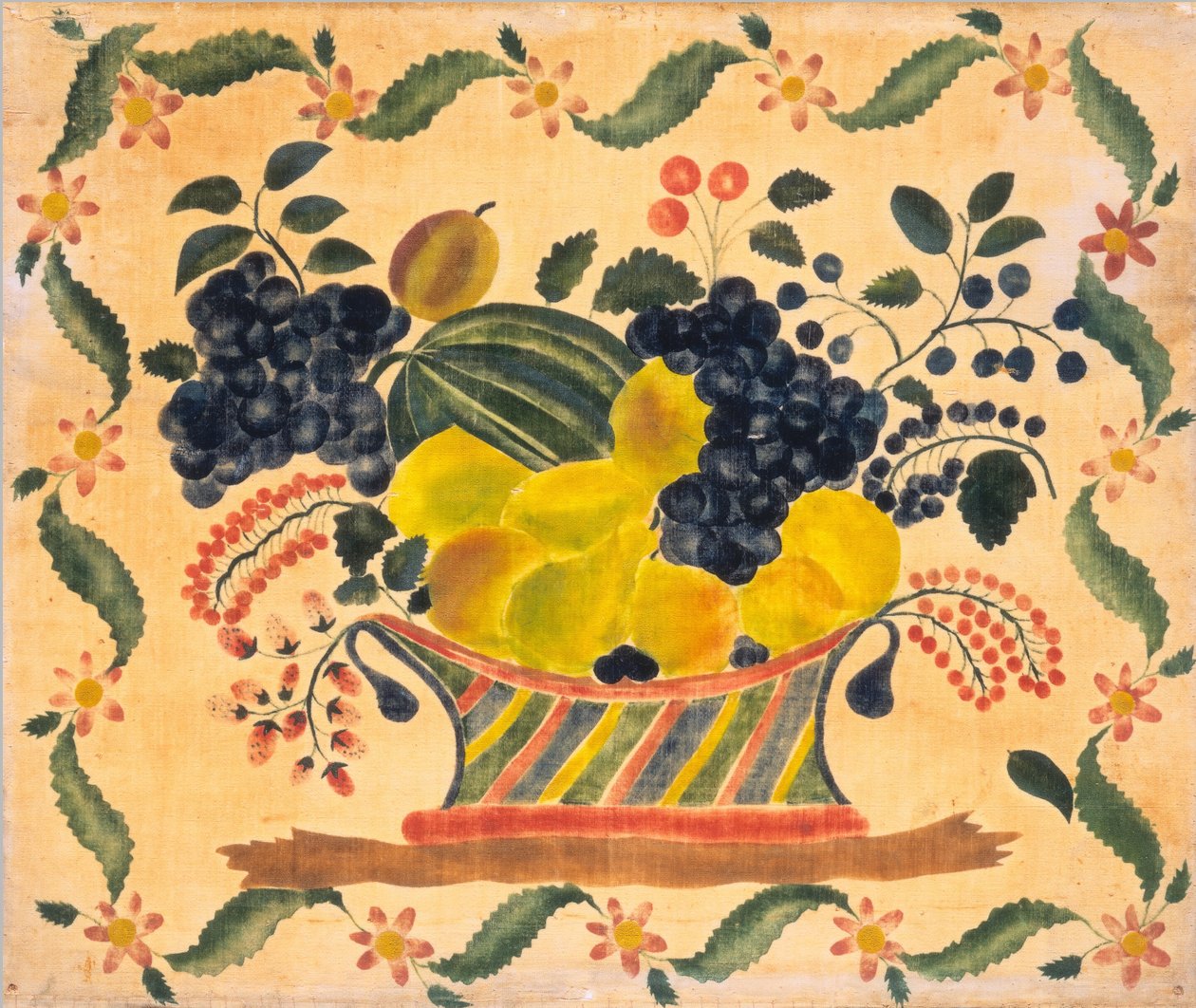 Korb mit Früchten von American 19th Century