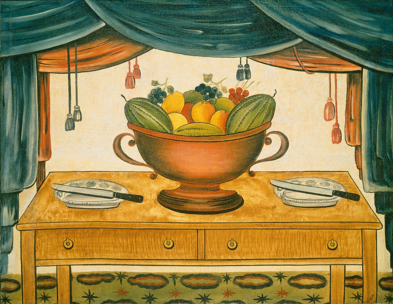Schale mit Obst von American 19th Century