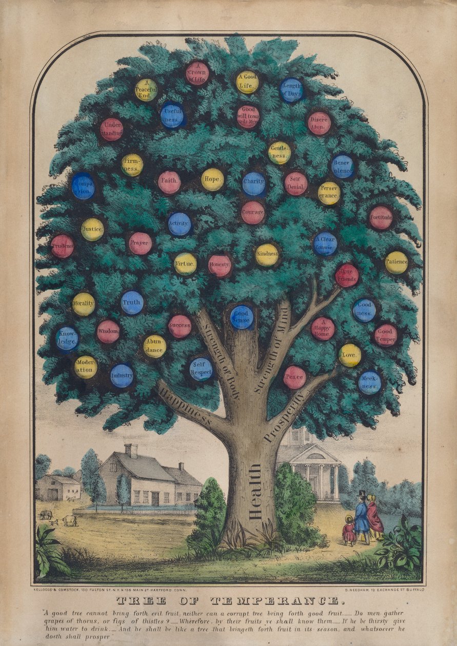 Baum der Mäßigkeit von American 19th Century