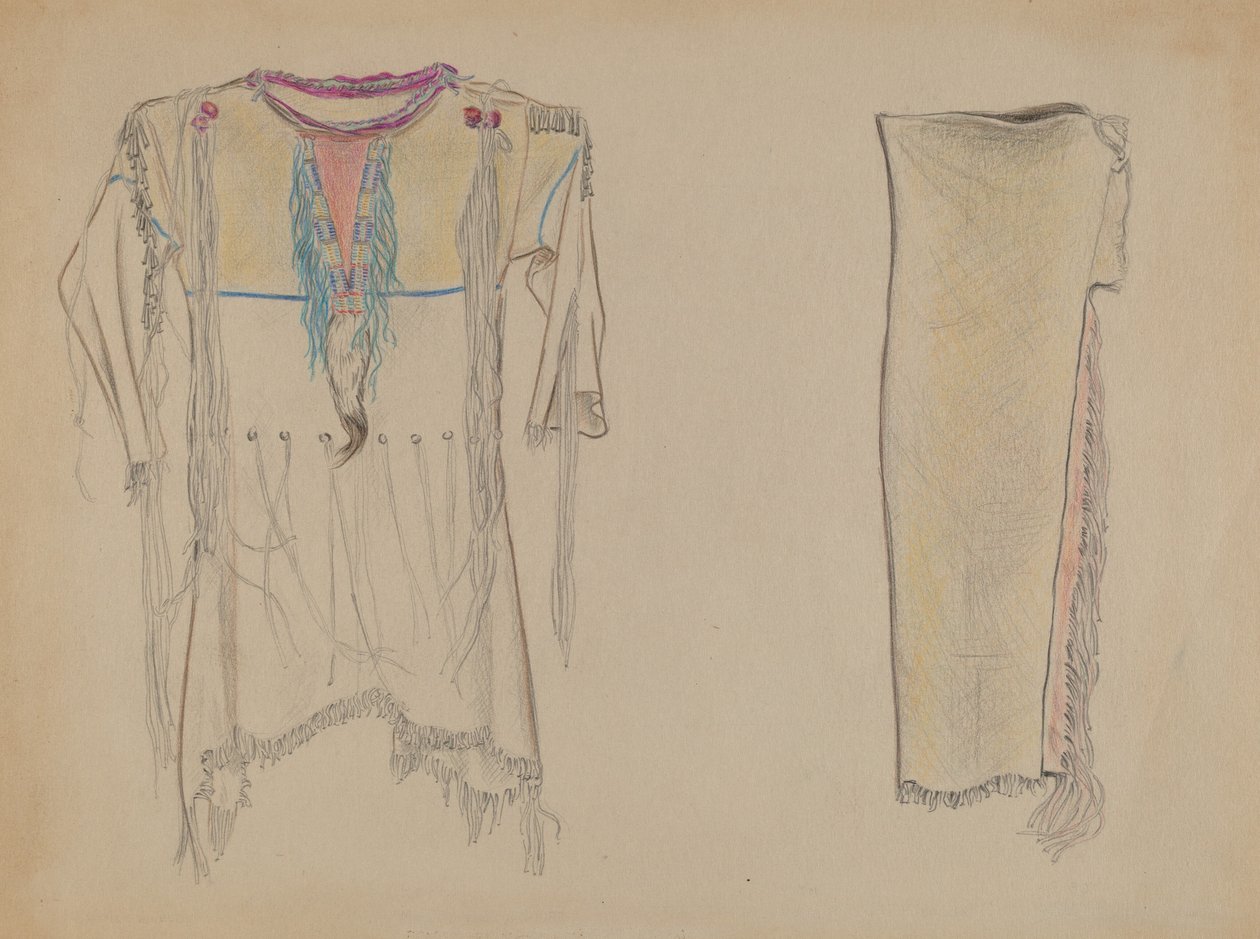 Hirschlederhemd und Leggings von American 20th Century