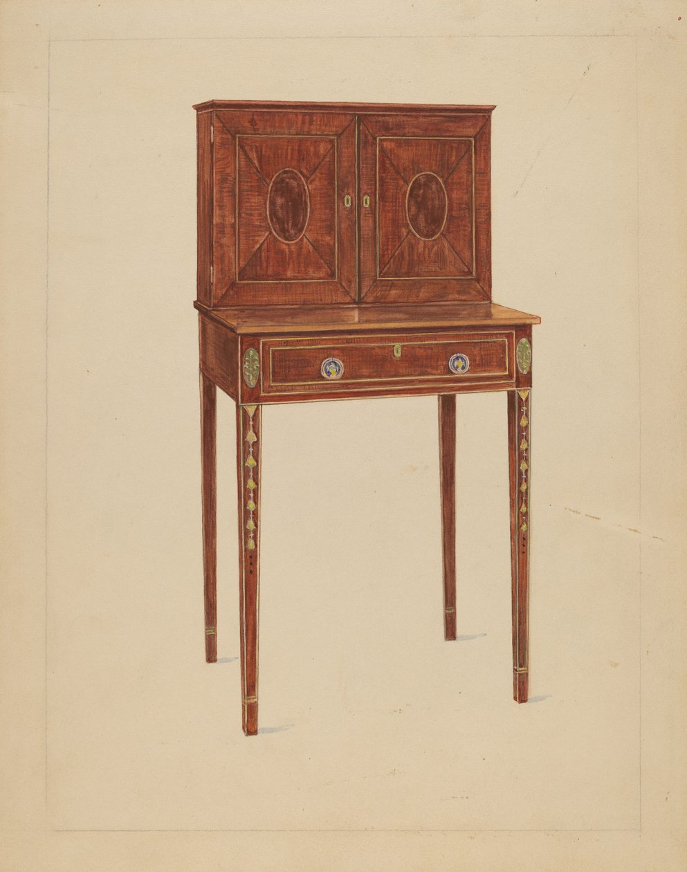 Damen-Schreibschrank von American 20th Century