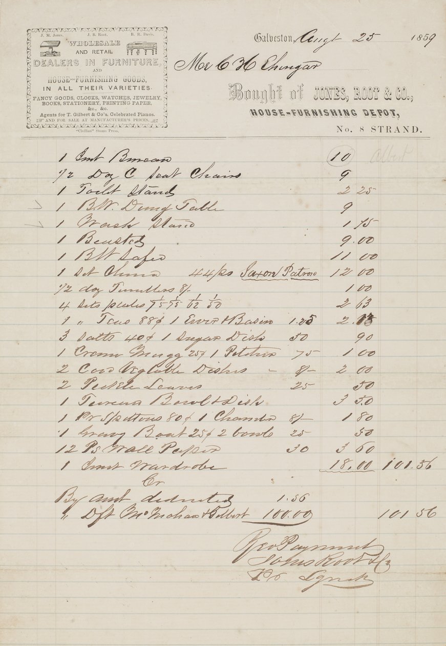 Kaufvertrag vom 25. August von American School
