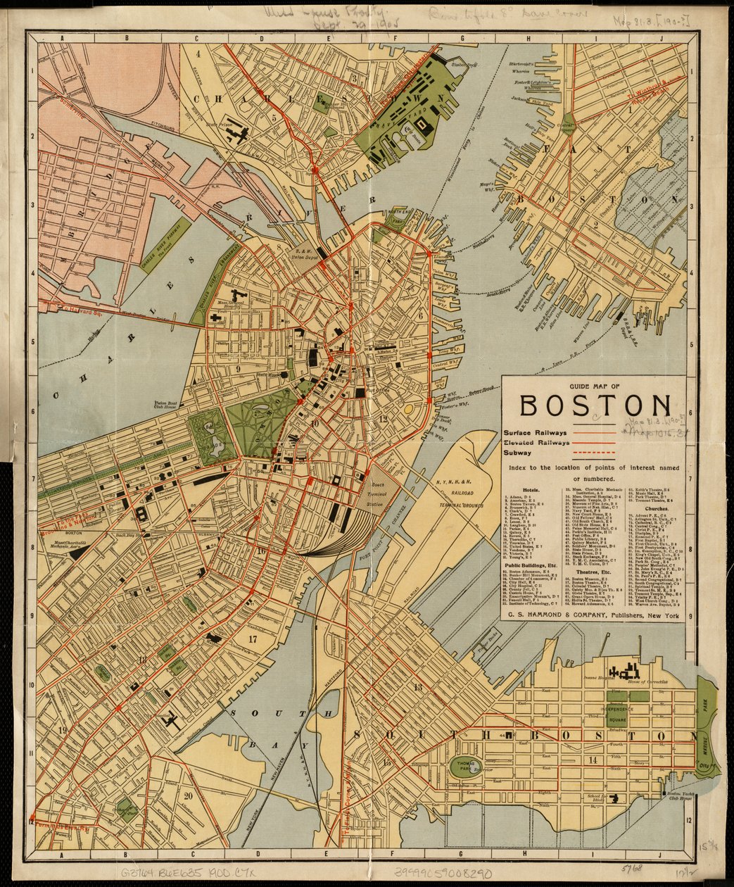 Stadtplan von Boston von American School