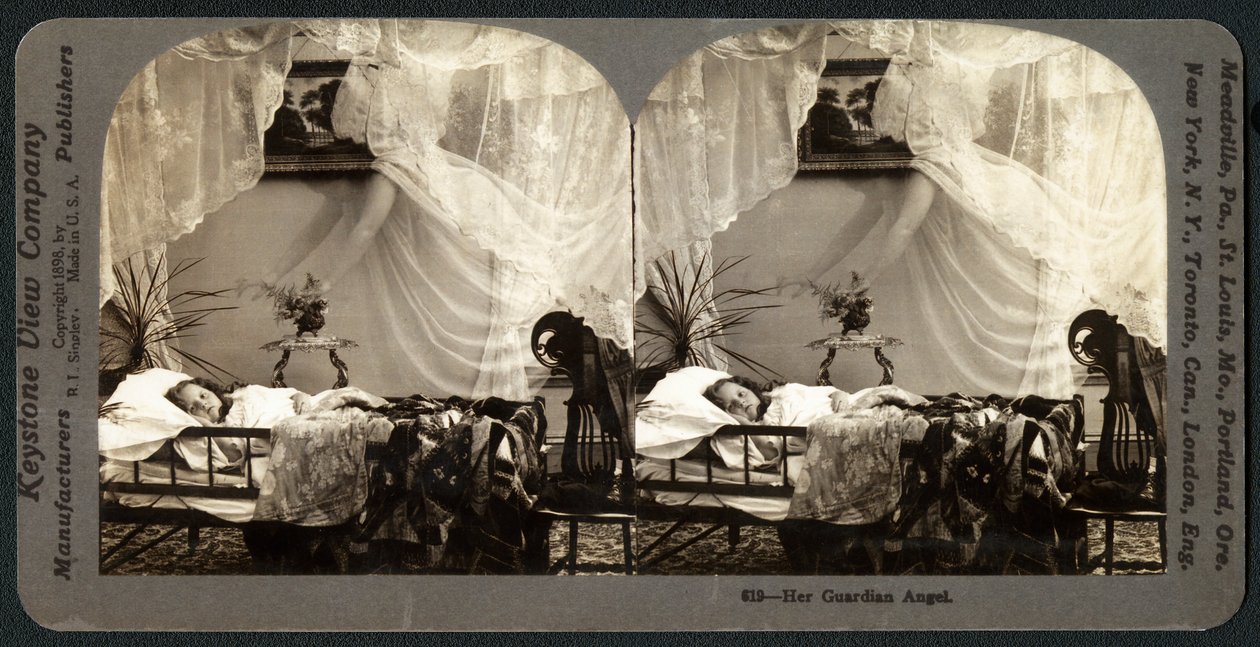 Ihr Schutzengel, ca. 1899 (Stereograph) von American School