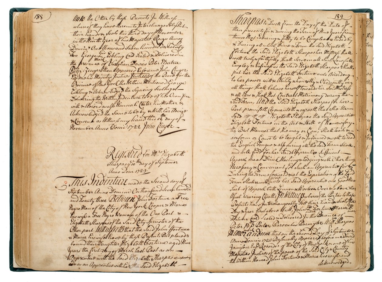 Vertrag von Elizabeth Fortune, 10. September von American School