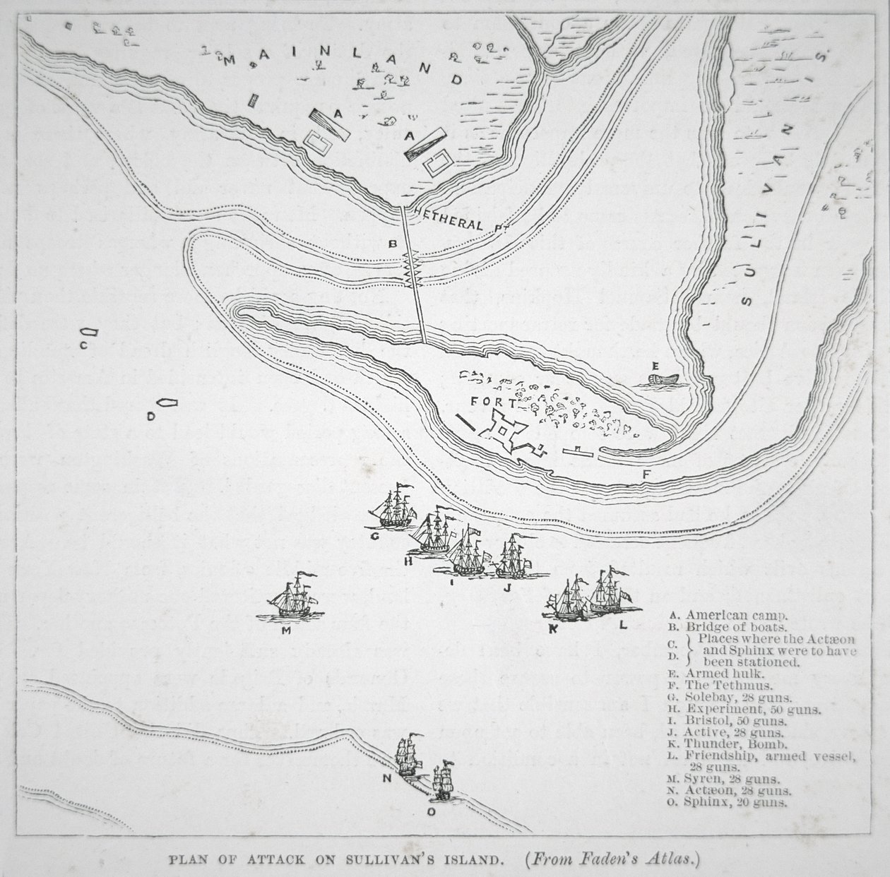 Plan des Angriffs auf Sullivan