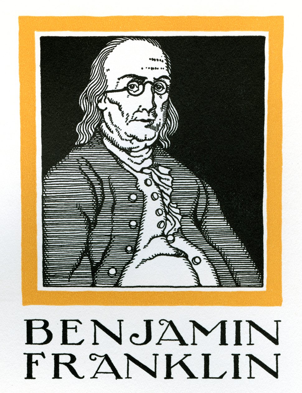 Porträt von Benjamin Franklin von American School