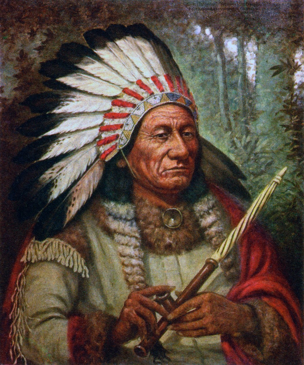 Porträt von Sitting Bull von American School