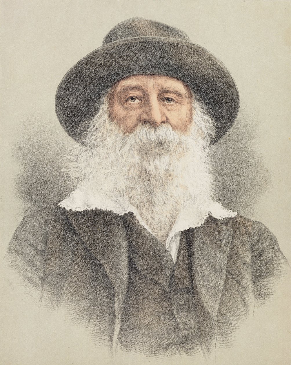 Porträt von Walt Whitman (1819-91) von American School