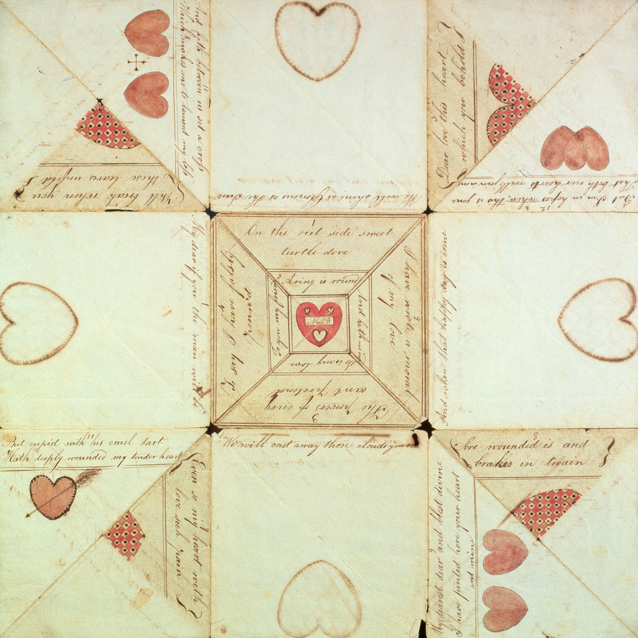 Rebus-Valentine, ca.1760 von American School