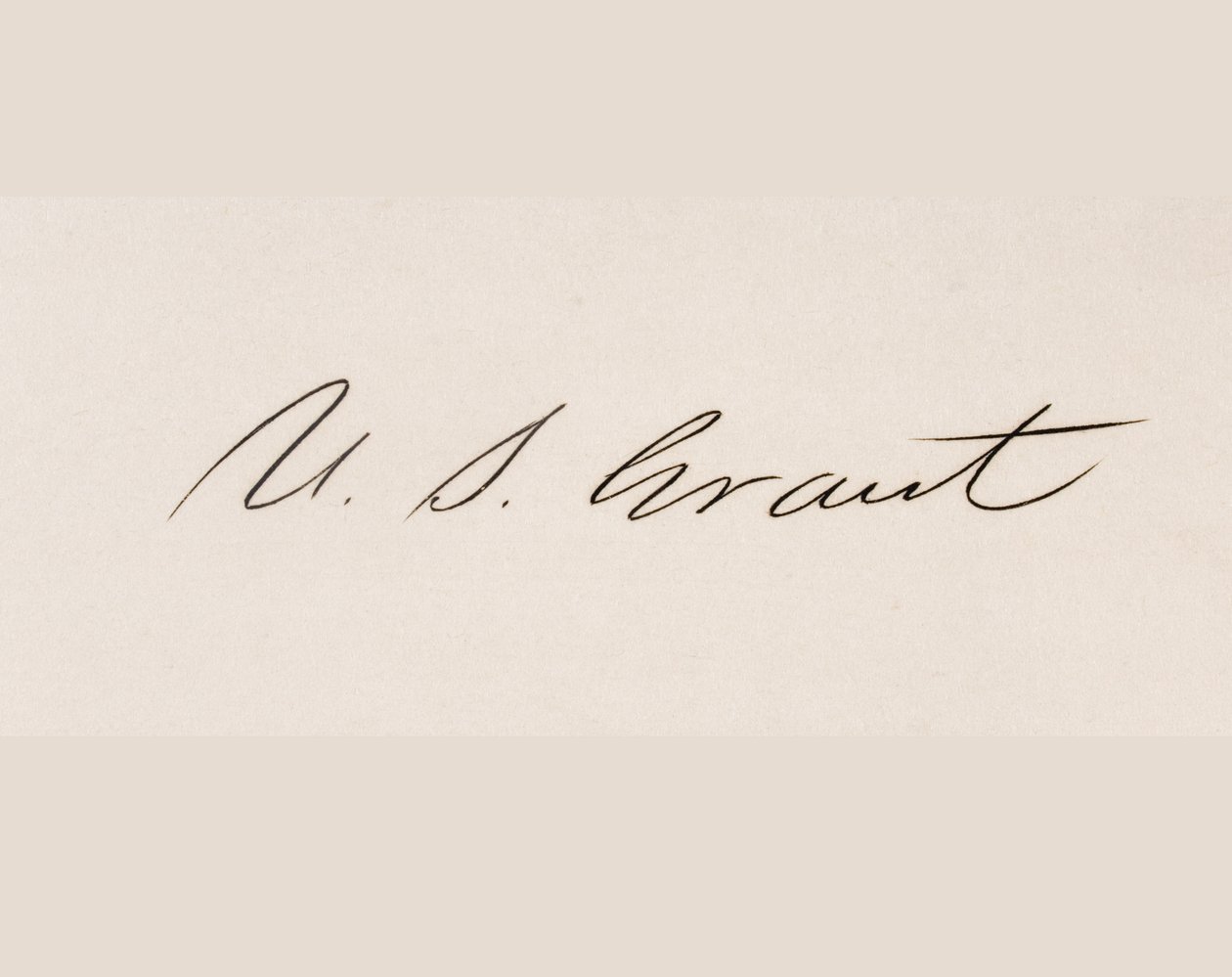 Unterschrift von Ulysses S. Grant (Lithographie) von American School