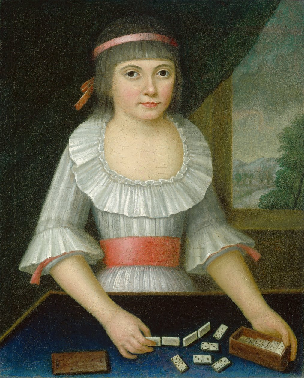 Das Domino-Mädchen, ca. 1790 von American School