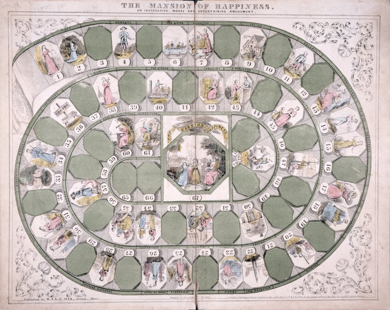 Das Spielbrett Mansion of Happiness von American School