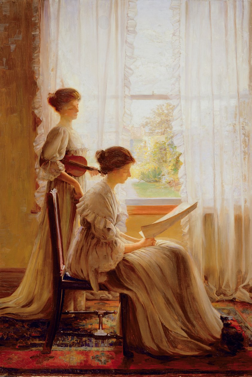 Die Musikstunde, ca. 1890 von American School
