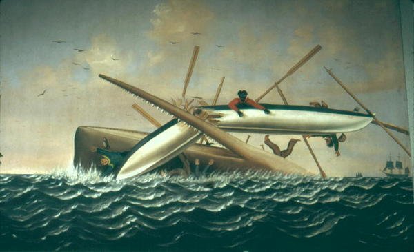 Wal greift ein Langboot an von American School