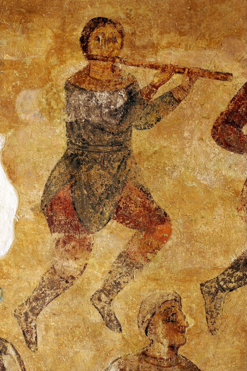Musiker und Akrobaten (Detail) von Ancient Russian frescos