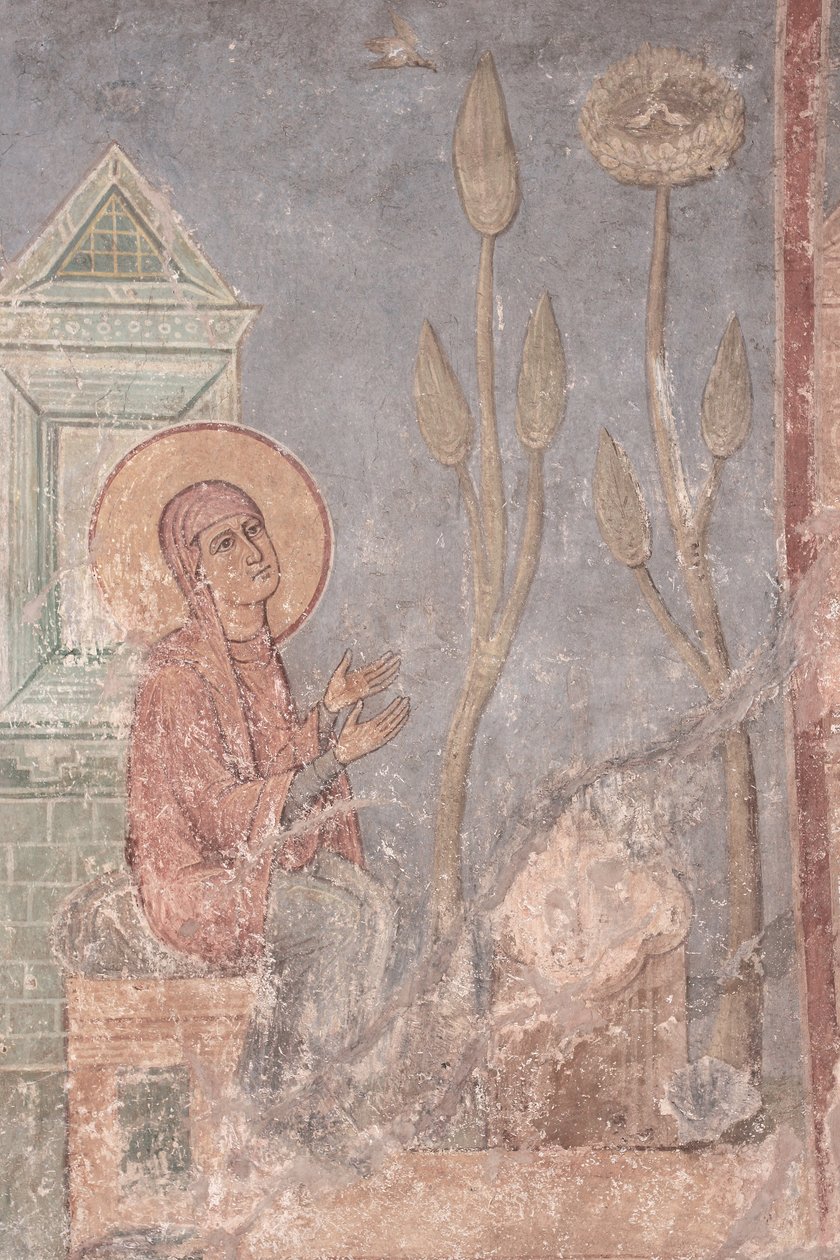 Heilige Anna beim Beten, 12. Jahrhundert von Ancient Russian frescos