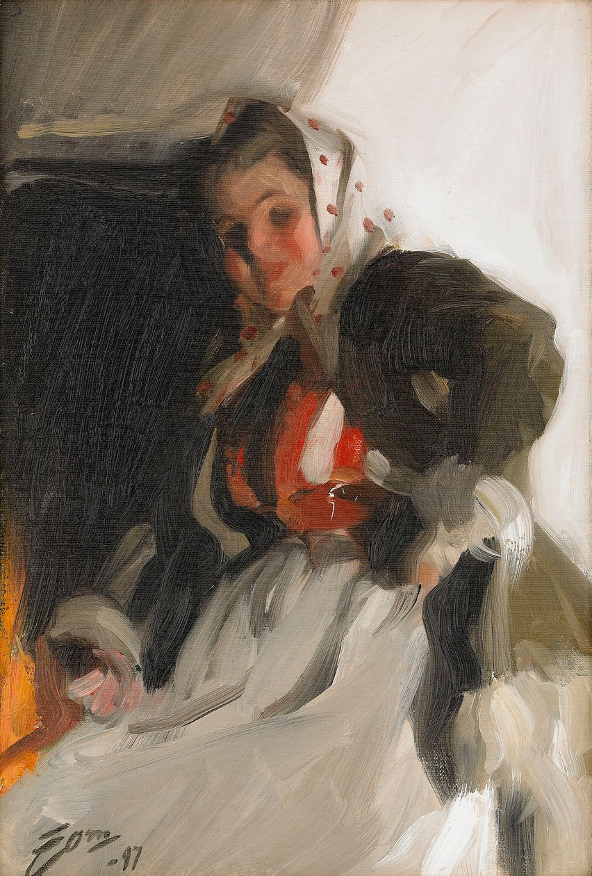 Am Kamin von Anders Leonard Zorn