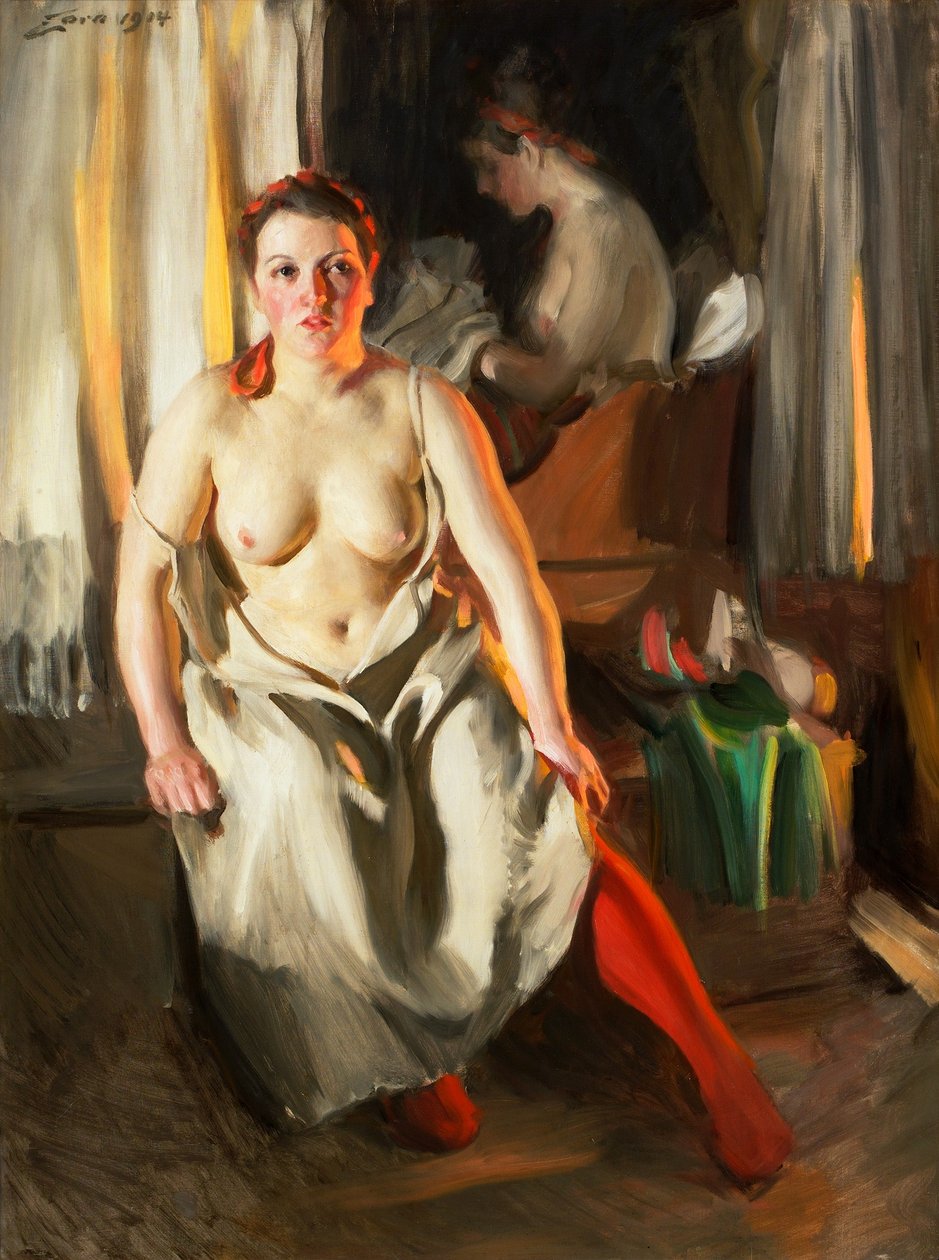 Rote Socke von Anders Leonard Zorn