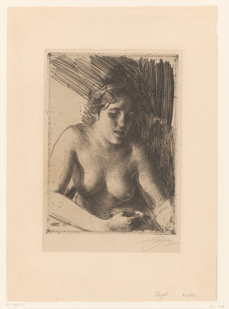 Büste von Anders Leonard Zorn (signed by artist)