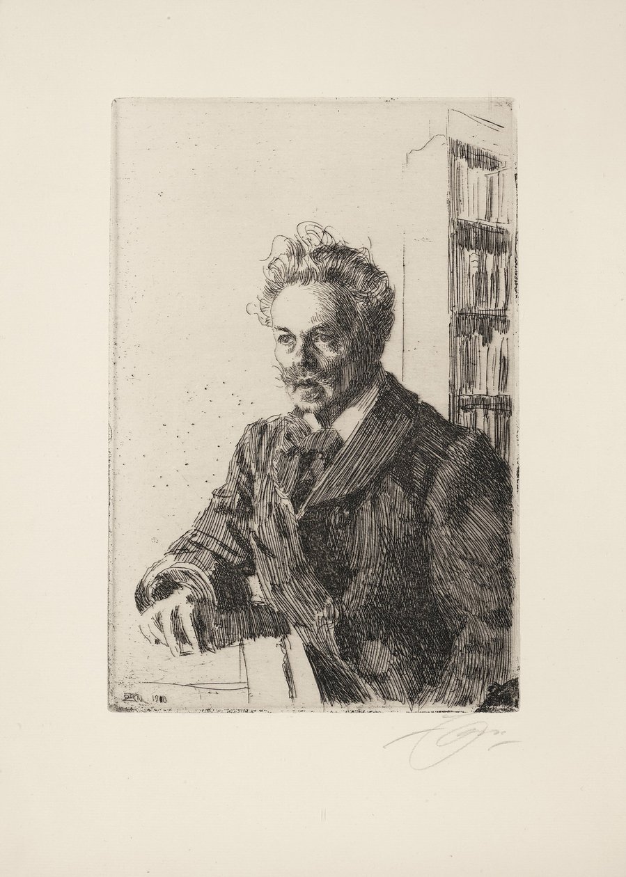 August Strindberg, 1910 von Anders Leonard Zorn