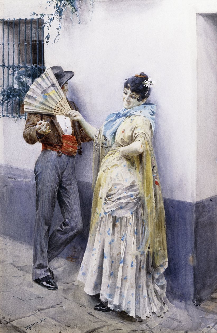 Flirtation, 1885 von Anders Leonard Zorn