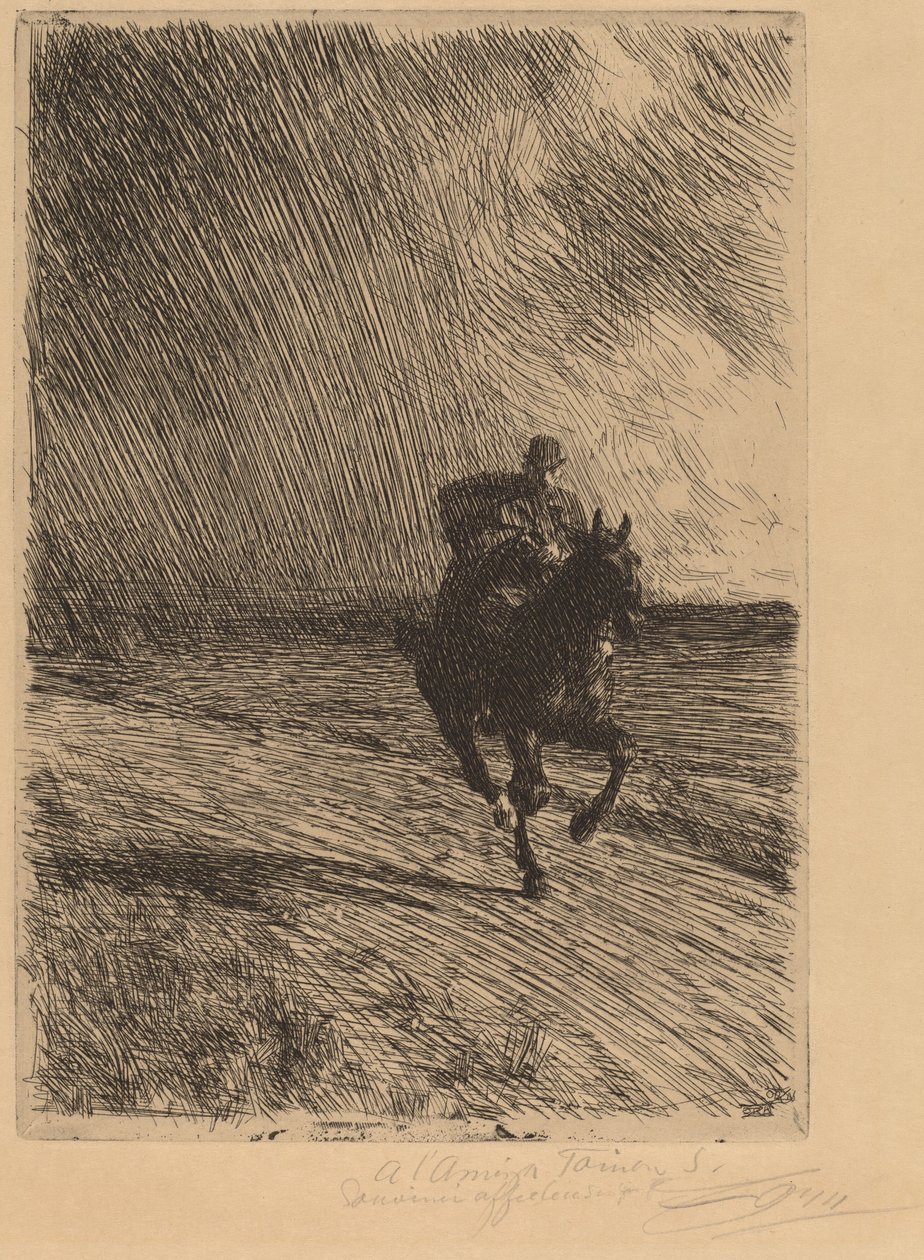 Der Sturm, 1891 von Anders Leonard Zorn