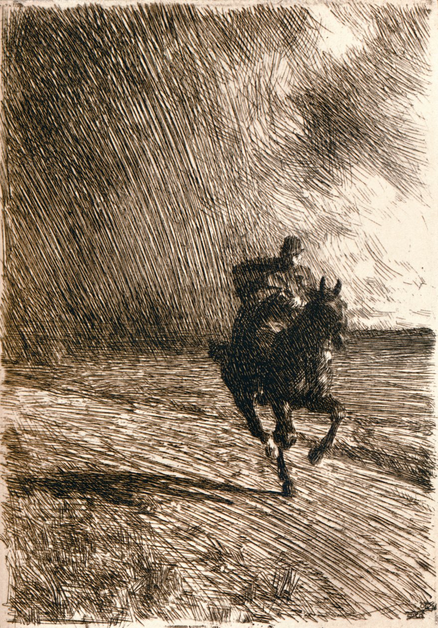 Der Sturm, 1891 von Anders Leonard Zorn