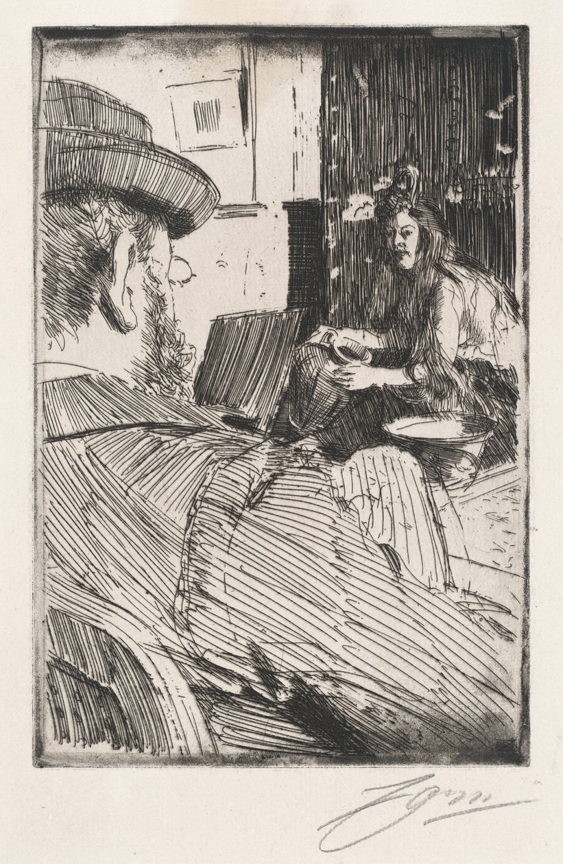 Albert Besnard und sein Modell von Anders Leonard Zorn