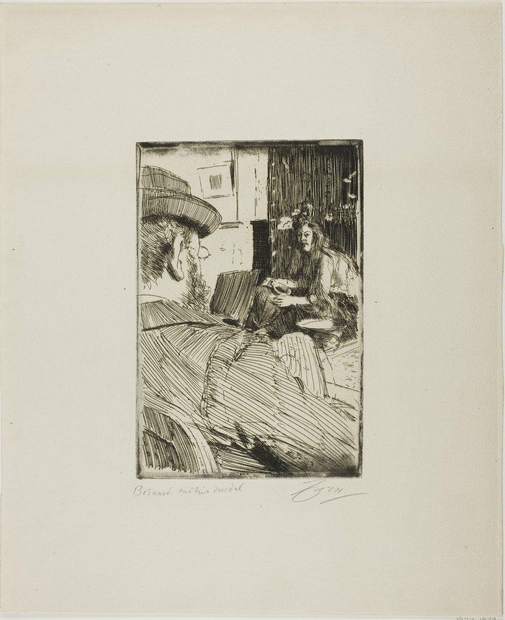 Albert Besnard und sein Modell von Anders Leonard Zorn