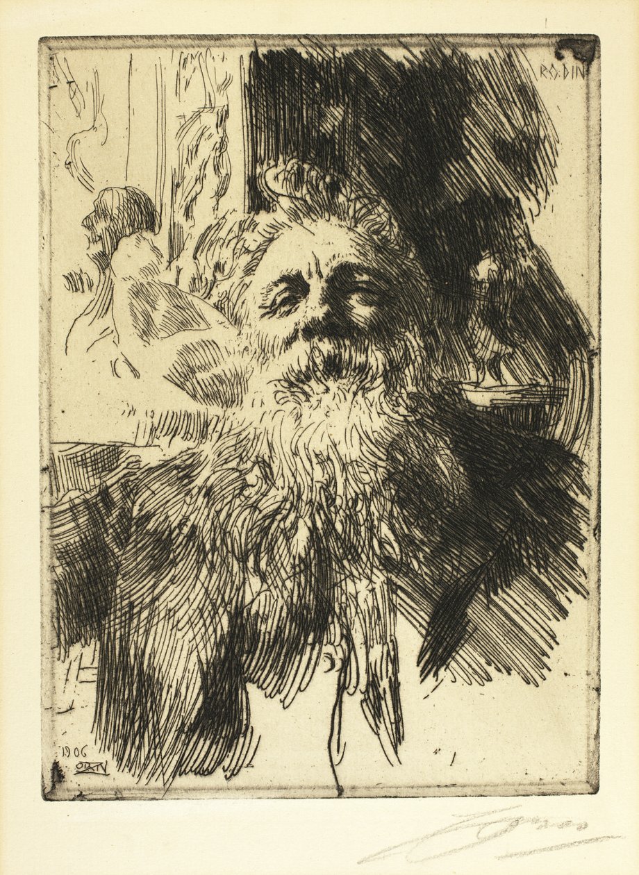 Auguste Rodin von Anders Leonard Zorn