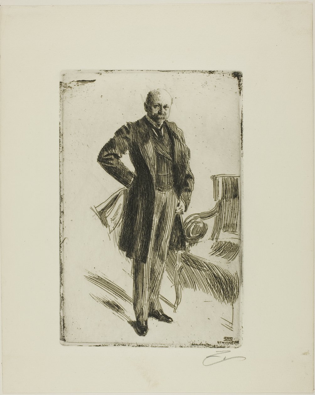 Oberst Lamont I (Ganzkörper) von Anders Leonard Zorn
