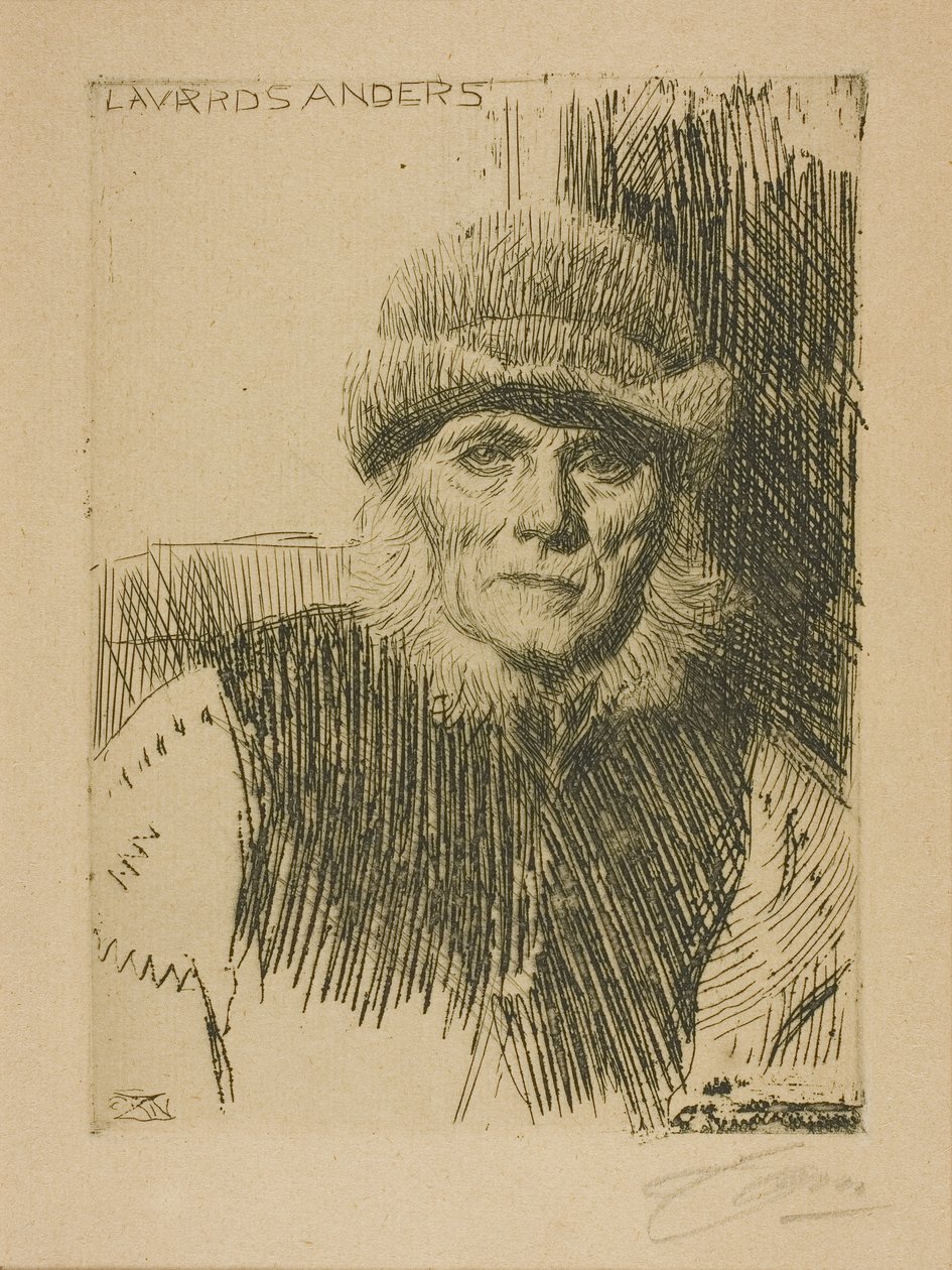 Dalekarlischer Bauer (Lavards Anders) von Anders Leonard Zorn