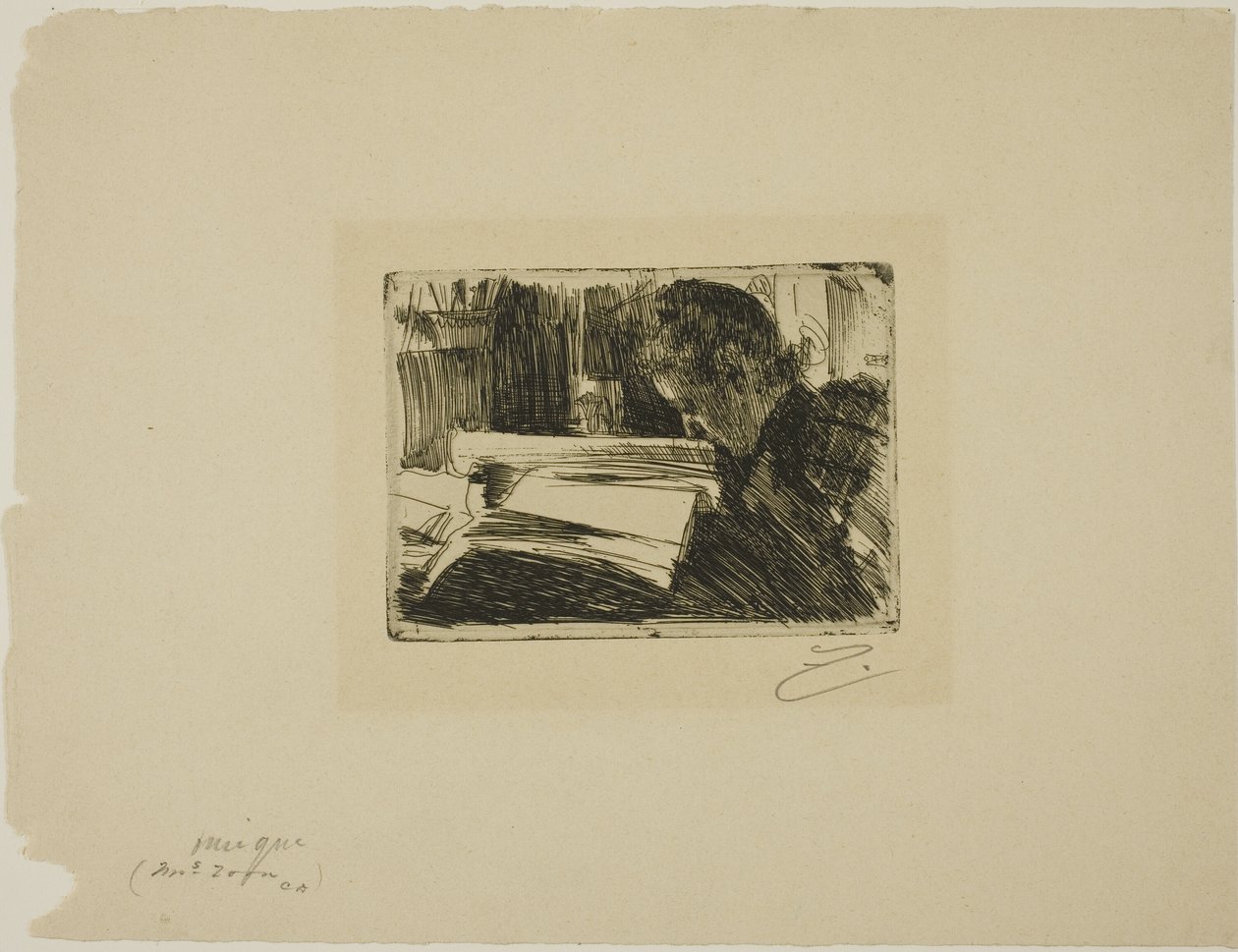Dame beim Lesen (Mrs. Zorn) von Anders Leonard Zorn