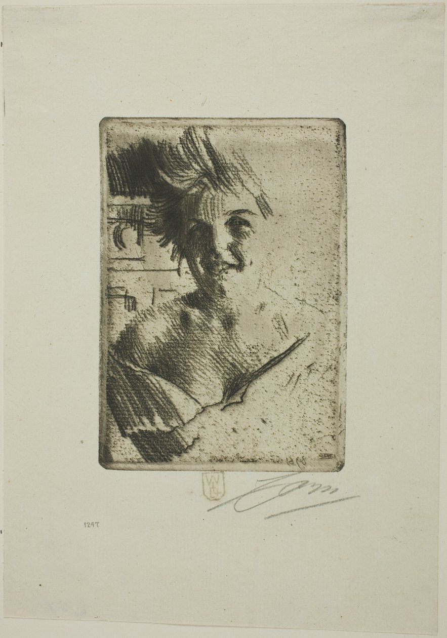 Lachendes Modell I von Anders Leonard Zorn