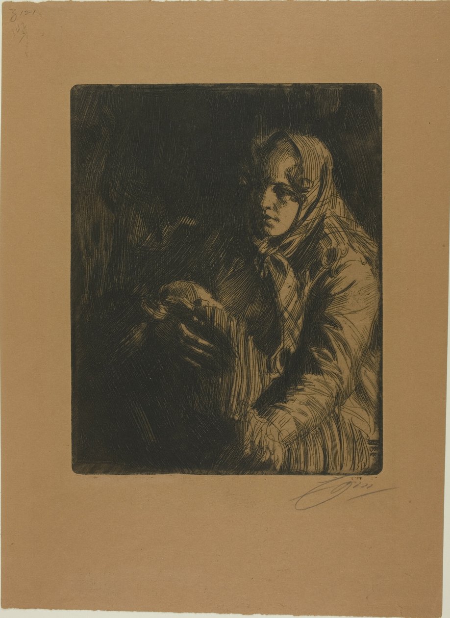 Madonna (Eine Mutter) von Anders Leonard Zorn